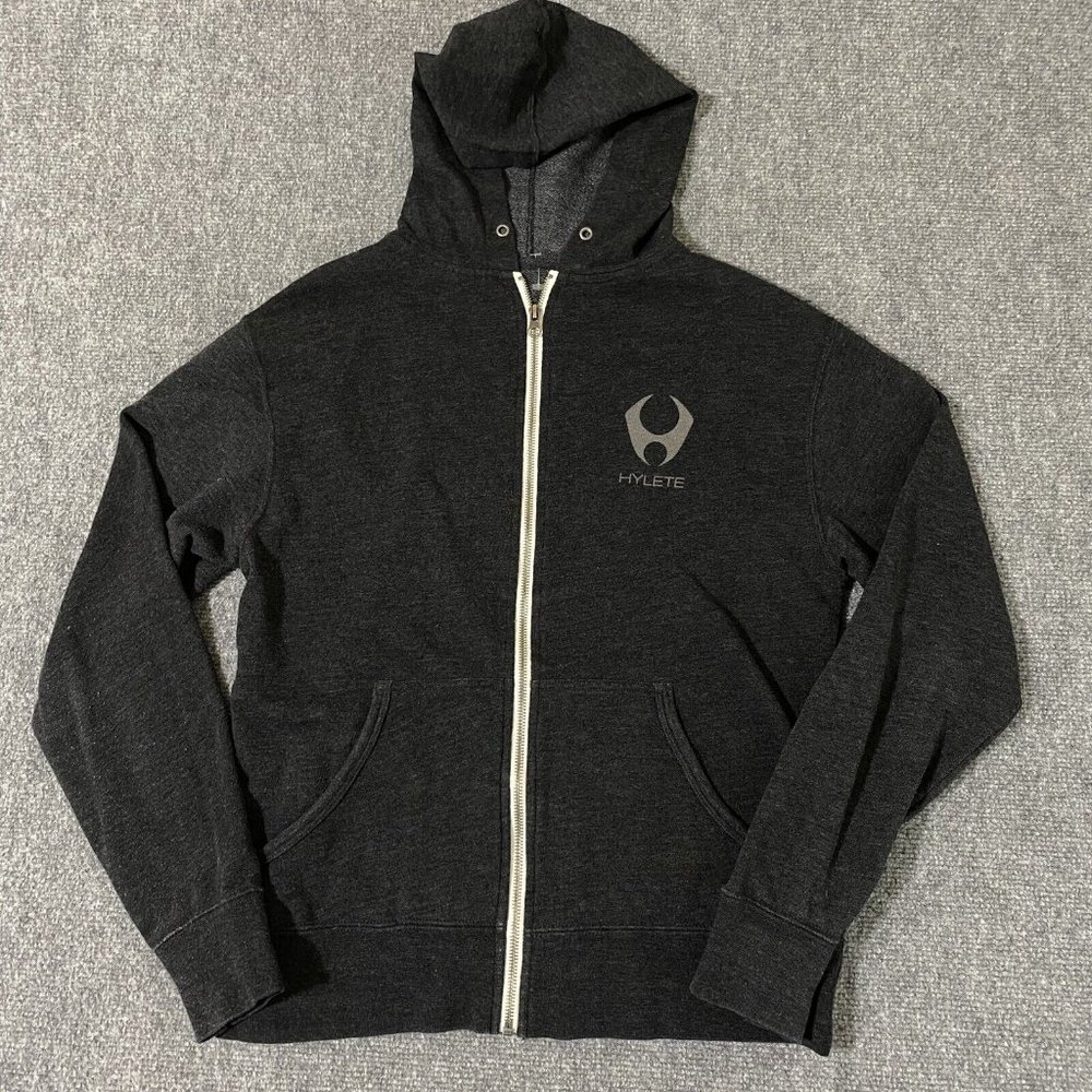Hylete Hoodie Womens Medium Gray Full Zip Sweatshirt